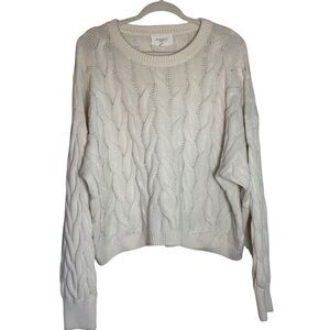 PINQUE Cream Cable Knit  XXL Sweater